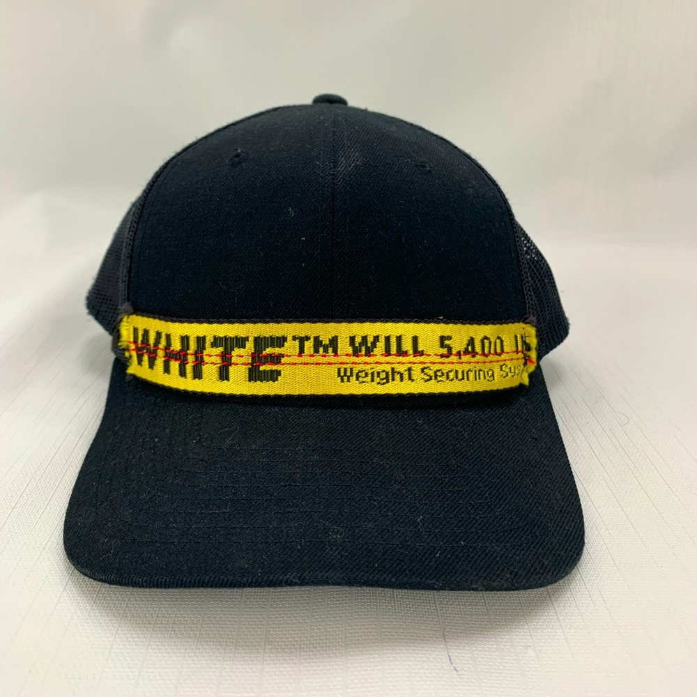 Authentic Off-White Industrial Belt Upcycled Trucker Hat (NEW) (LAST ONE LEFT)